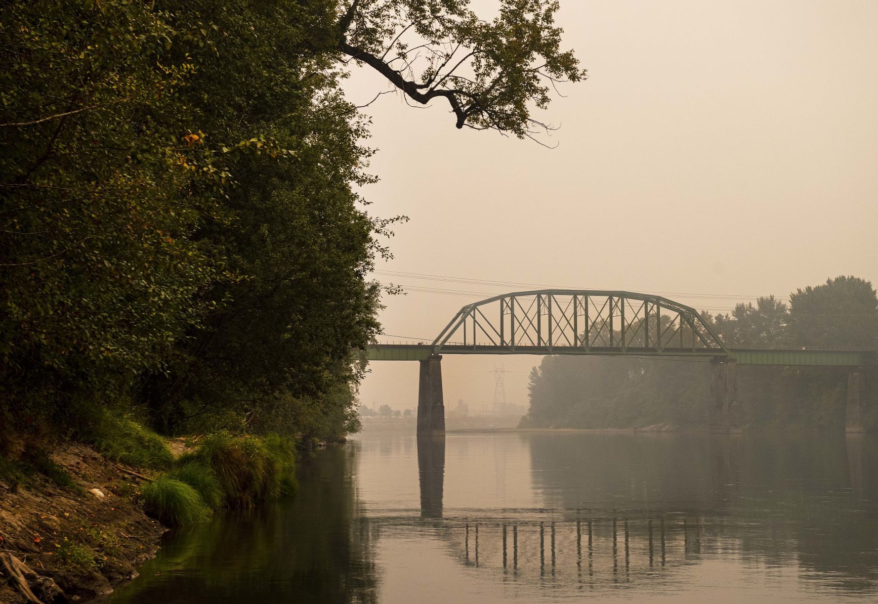Smoke over the Cowlitz
